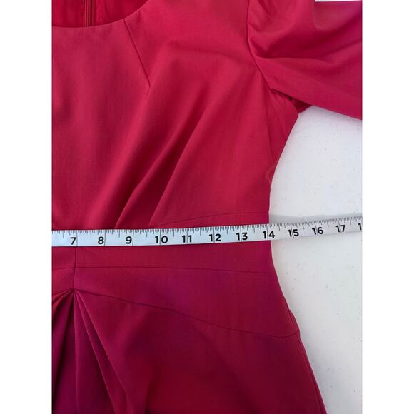 Lafayette 148 Pleated Stretch Wool Knee Length Sheath Dress Women's 4 Career - Picture 12 of 15